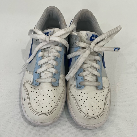 Nike Dunk Low Ivory Hyper Royal Just Stitch It FB1843-141 Size 4Y Women’s 5.5 - Picture 5 of 8